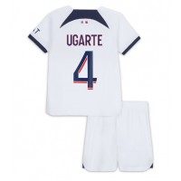 Dječji Nogometni Dres Paris Saint-Germain Manuel Ugarte #4 Gostujuci 2023-24 Kratak Rukav (+ Kratke hlače)